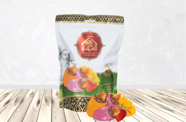 Untitled design_20240724_044620_0000 كيس تمر باللوز بشيكولاتة المانجو أو الفراولة ميكس